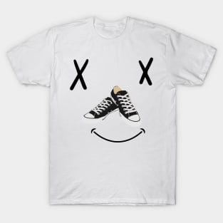 Classic shoes white and black and smile T-Shirt